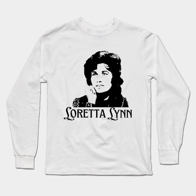 Loretta Lynn Long Sleeve T-Shirt by M.Y